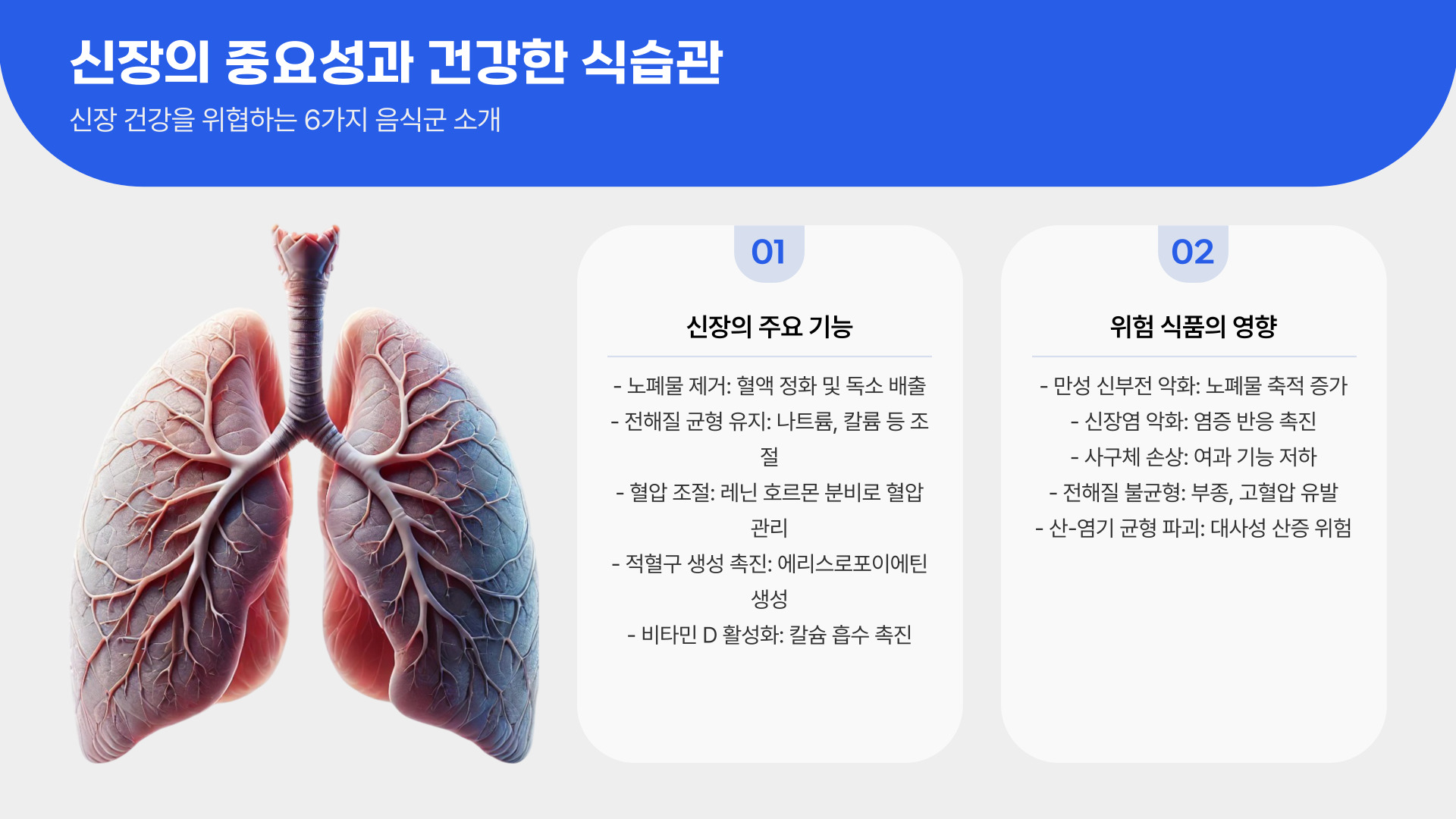 신장에 안좋은 음식 6가지
