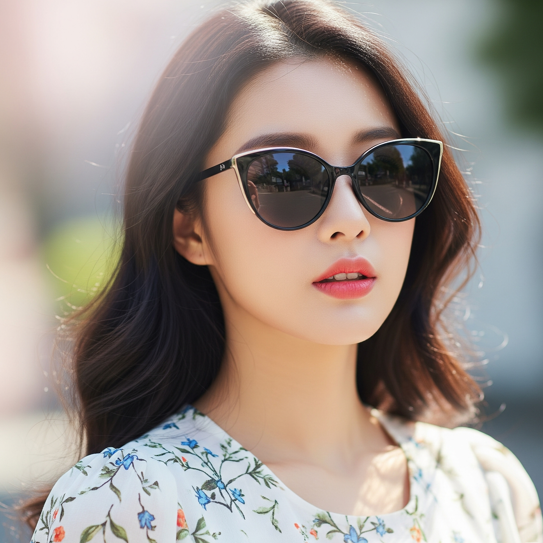 선글라스 종류 캣 아이 이미지