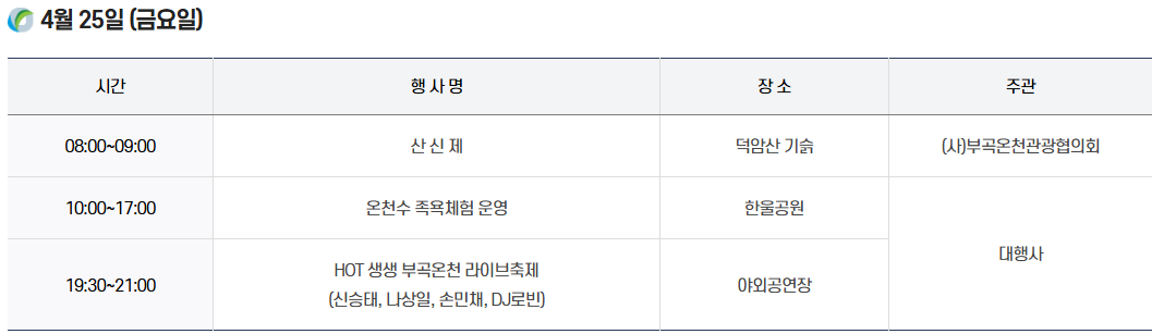 부곡온천 축제