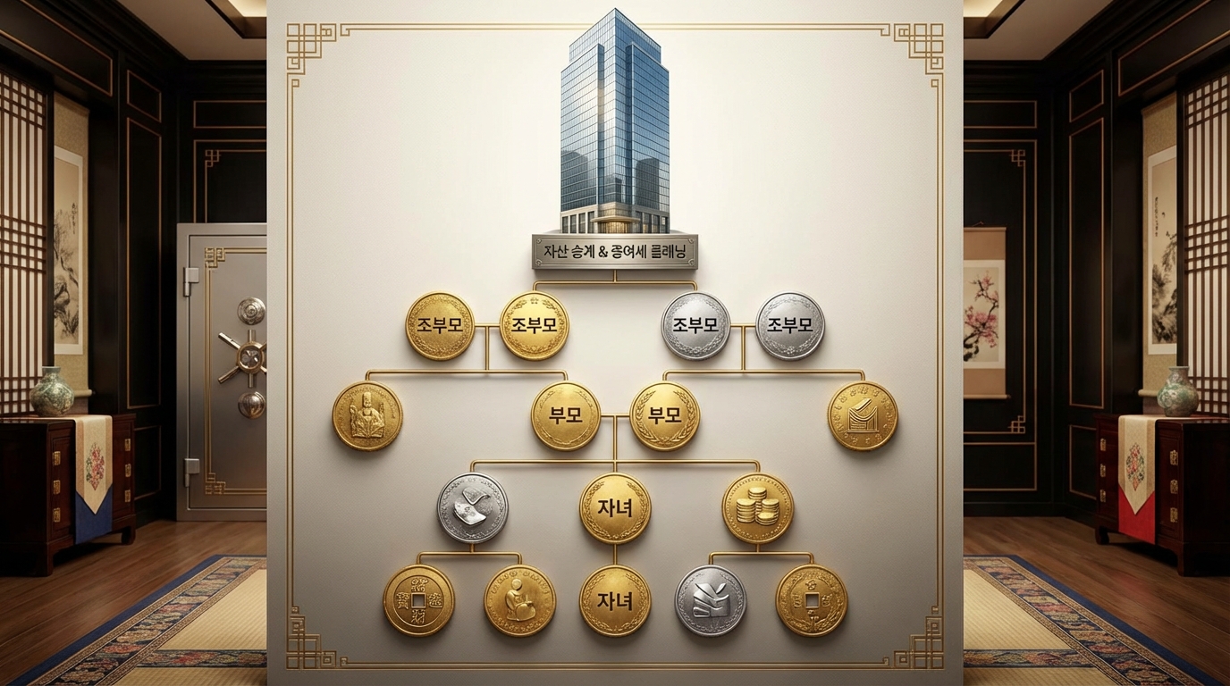 가계도를 바탕으로 한 효율적인 부동산 증여 및 상속 절세 전략 이미지