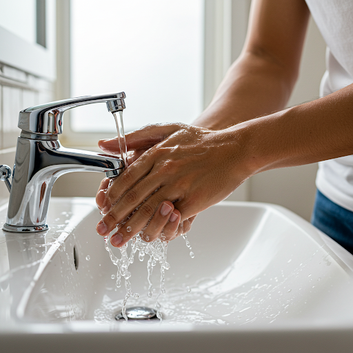 손 씻는 사진