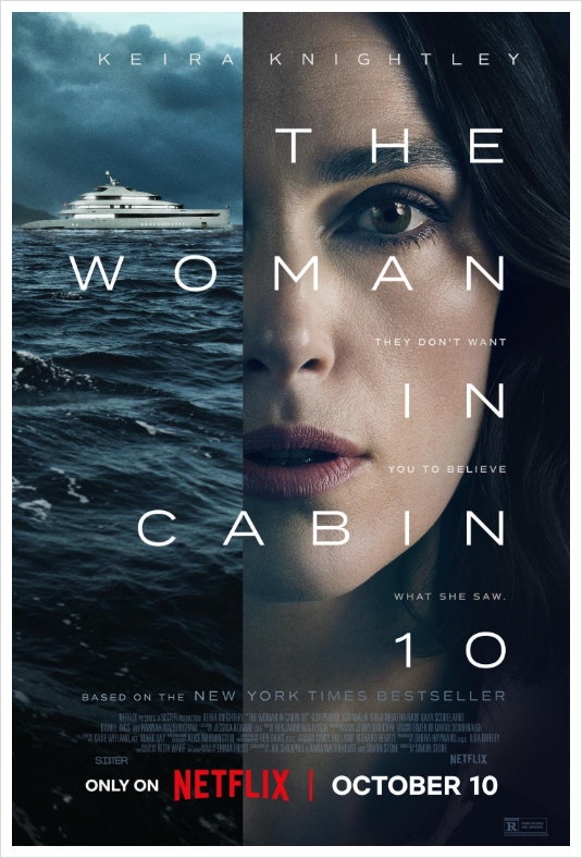 넷플릭스 영화 우먼 인 캐빈 10 포스터|키이라 나이틀리 주연 심리 스릴러|사라진 여인의 미스터리
