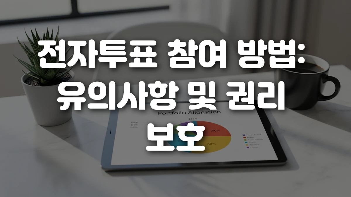 전자투표 참여 방법 유의사항 및 권리 보호