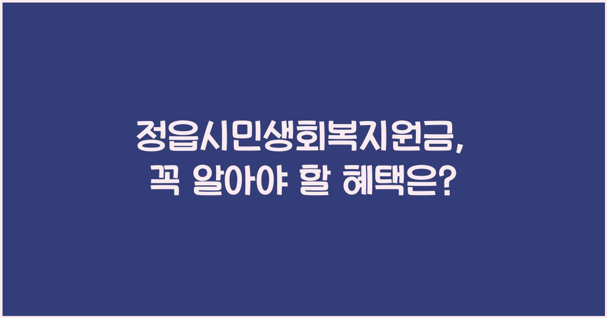 정읍시민생회복지원금