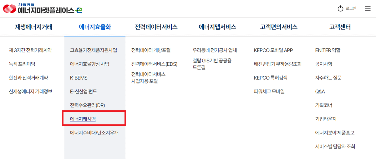 한전 에너지 캐시백 신청(캐쉬백 환급)
