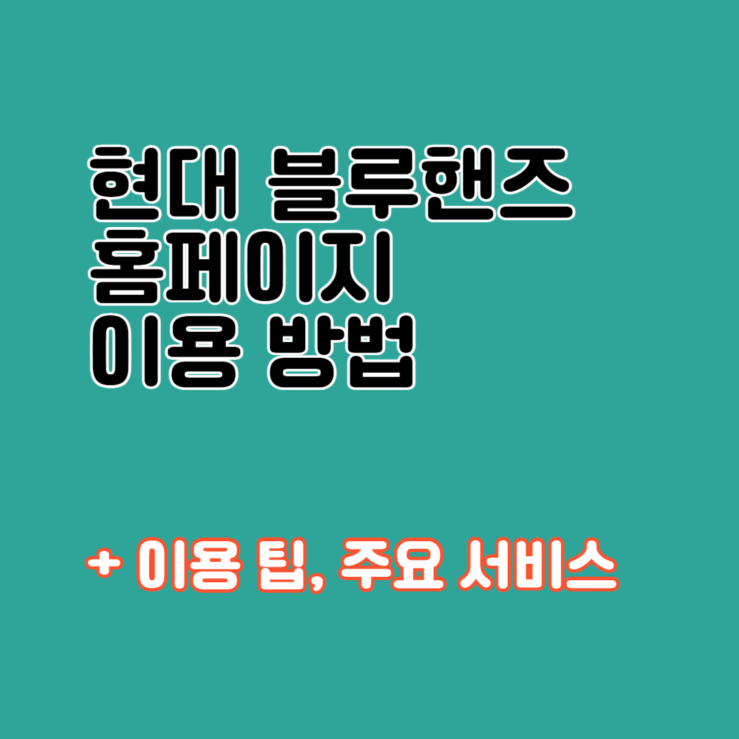현대 블루핸즈 홈페이지