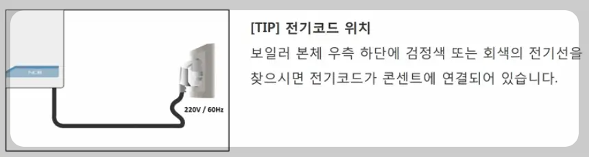 전원 코드 위치