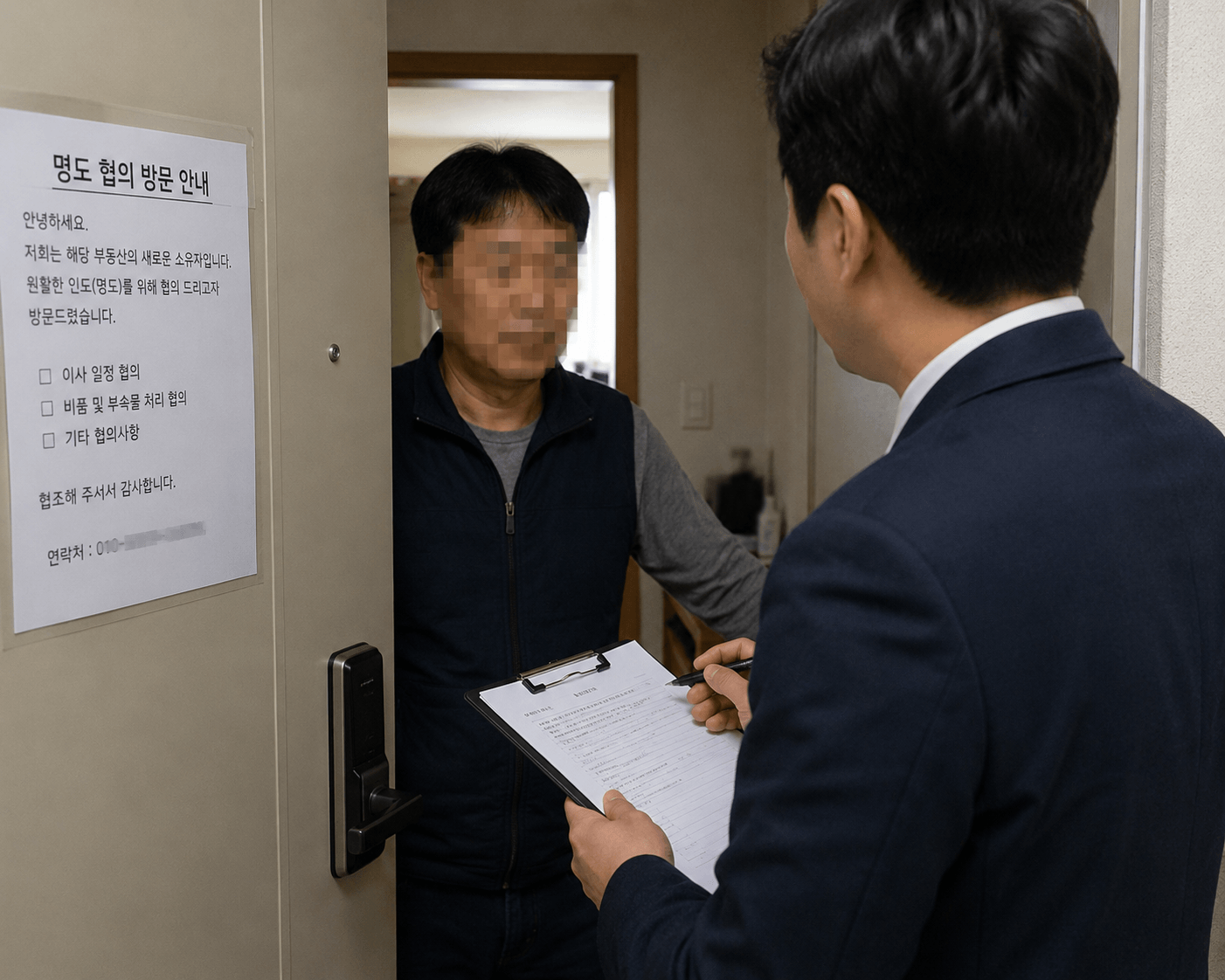 아파트 명도 협의 분위기 사진