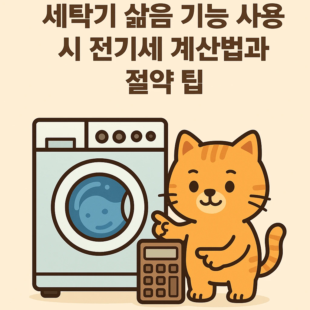 세탁기 삶음 기능 사용 시 전기세 계산법과 절약 팁
