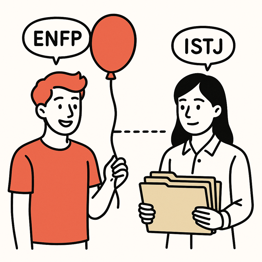 ENFP 남자와 ISTJ 여자, 정반대의 사랑은 어떻게 시작되고 끝나는가