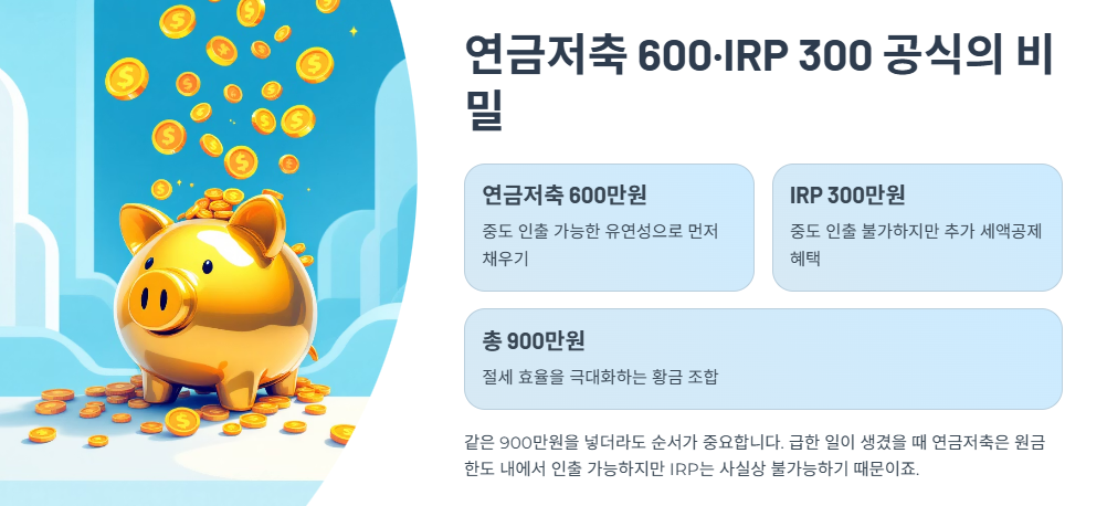 연금저축 600&middot;IRP 300 공식이 진짜 중요한 이유