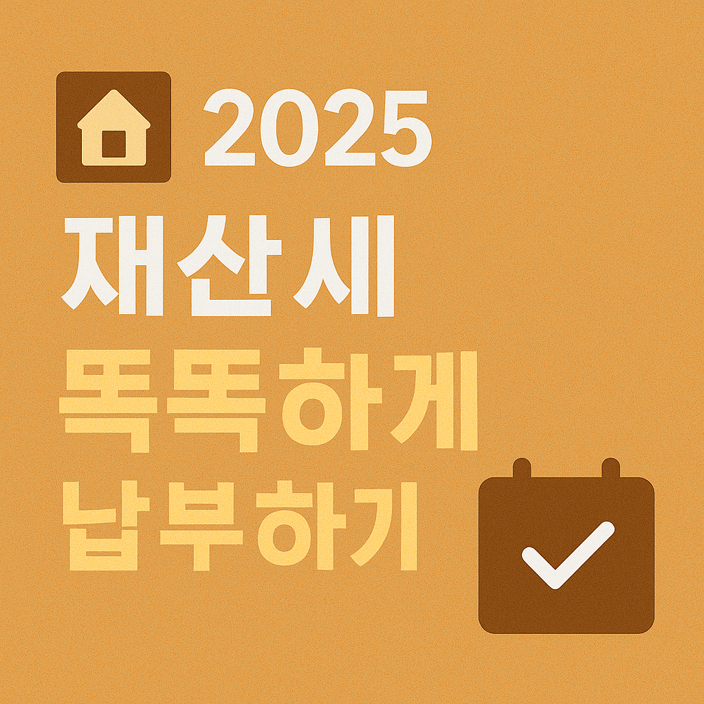 2025 재산세 똑똑하게 납부하기
