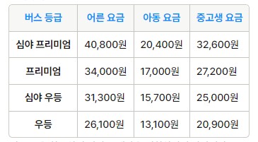 대전청사(선사유적) 인천공항 리무진 버스 시간표 요금 예약 방법