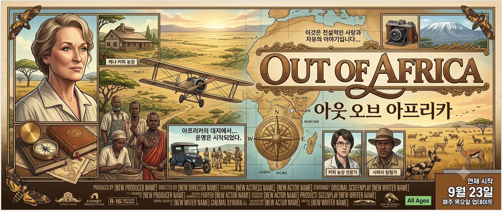아웃 오브 아프리카 영화 포스터