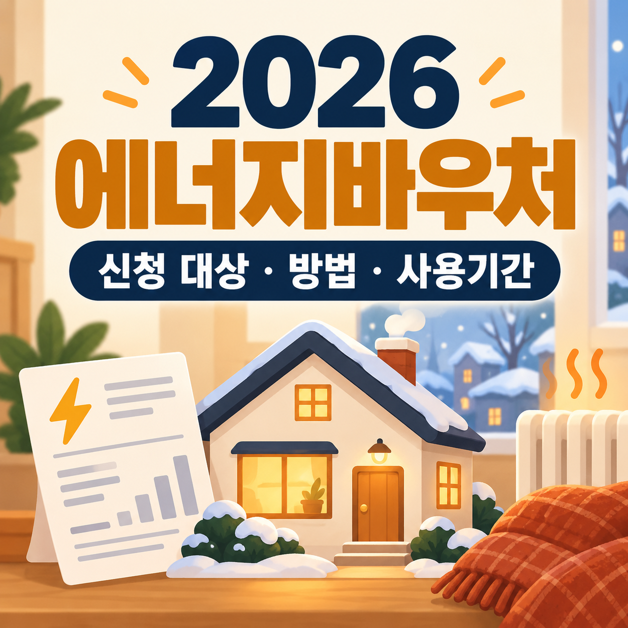 2026 에너지바우처 신청 대상·방법·사용기간 총정리