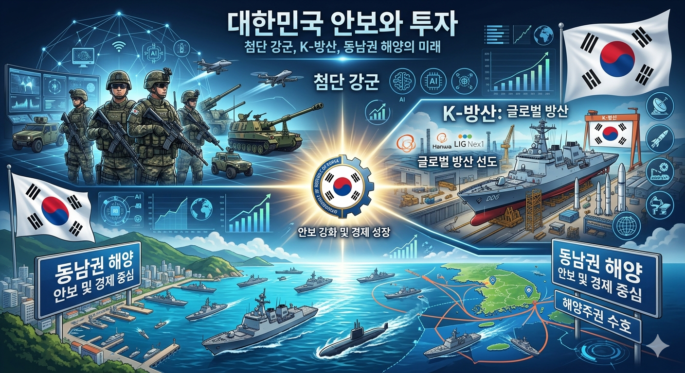 한국 안보와 투자 (첨단 강군, K-방산, 동남권 해양)