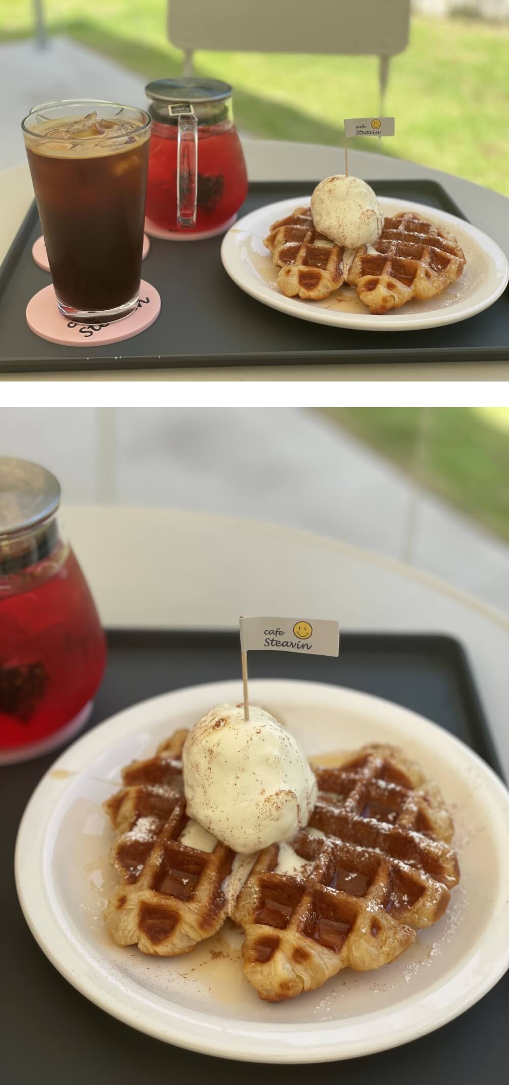 카페-스티빈-아이스크림-크로플