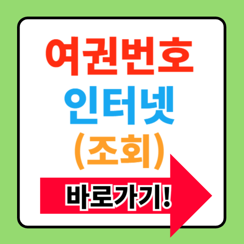 여권번호 조회 방법 2가지 정보