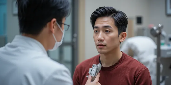 건강 상담 중인 남성