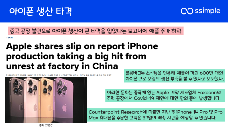 아이폰-생산타격