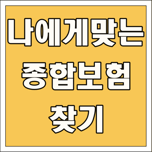 나에게 맞는 종합보험 찾기 글씨 썸네일