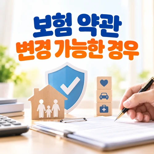 보험 약관 변경 가능한 경우