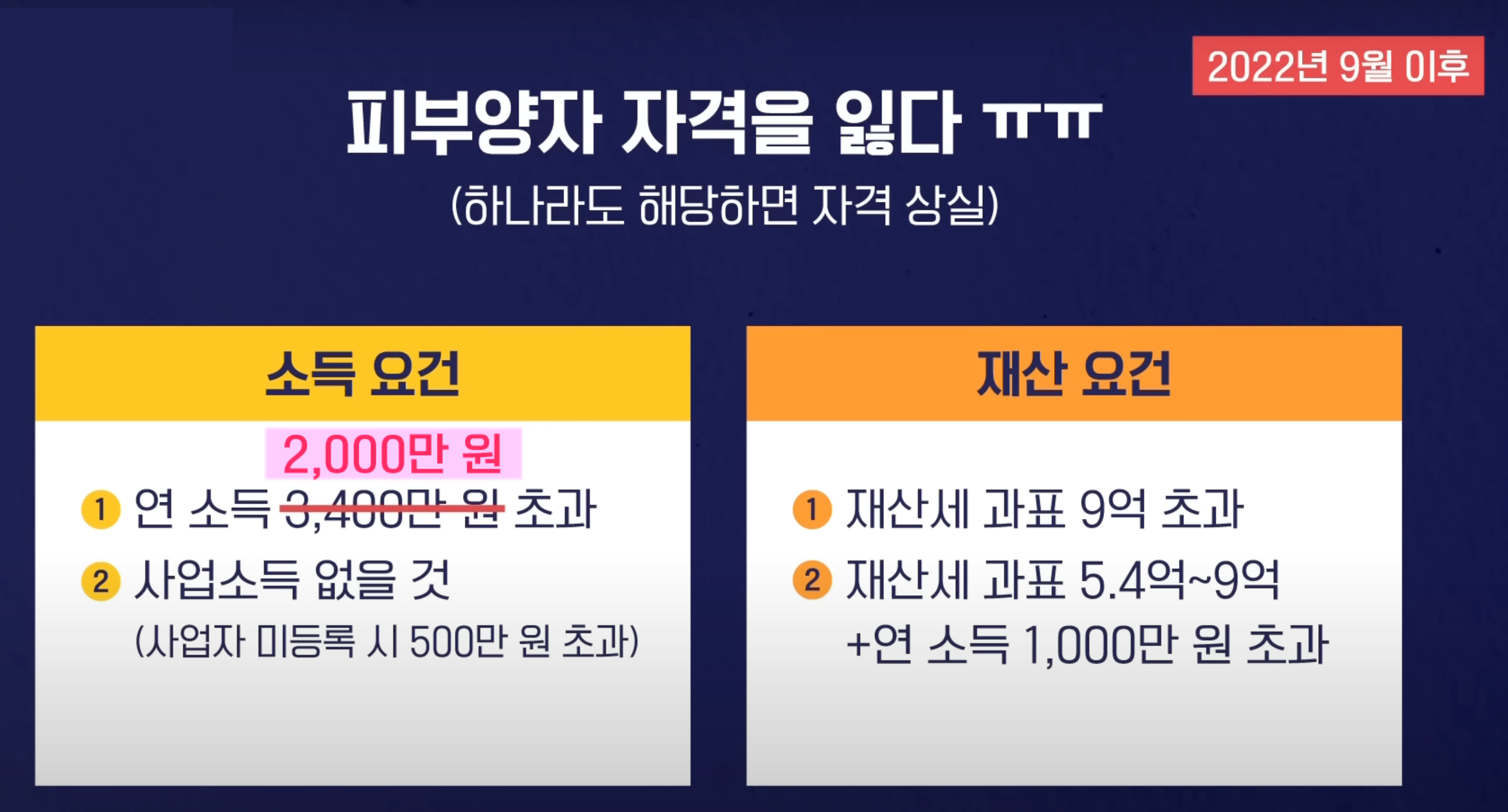 건강보험 피부양자 자격 기준
