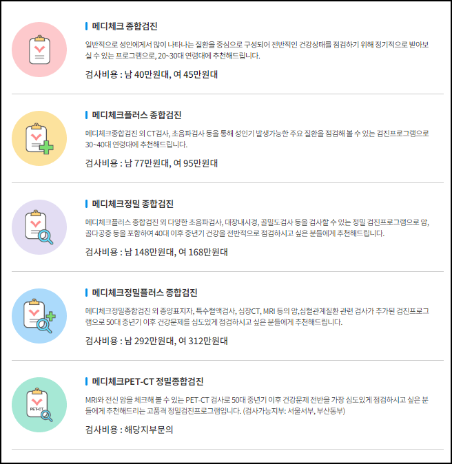 건강검진안내
