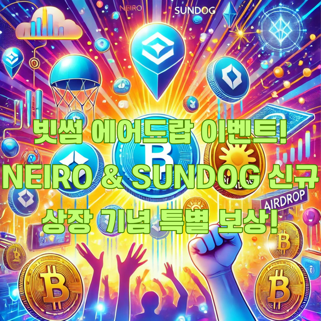 네이로(NEIRO) &amp; 썬도그(SUNDOG) 추가 기념 빗썸 에어드랍 이벤트
