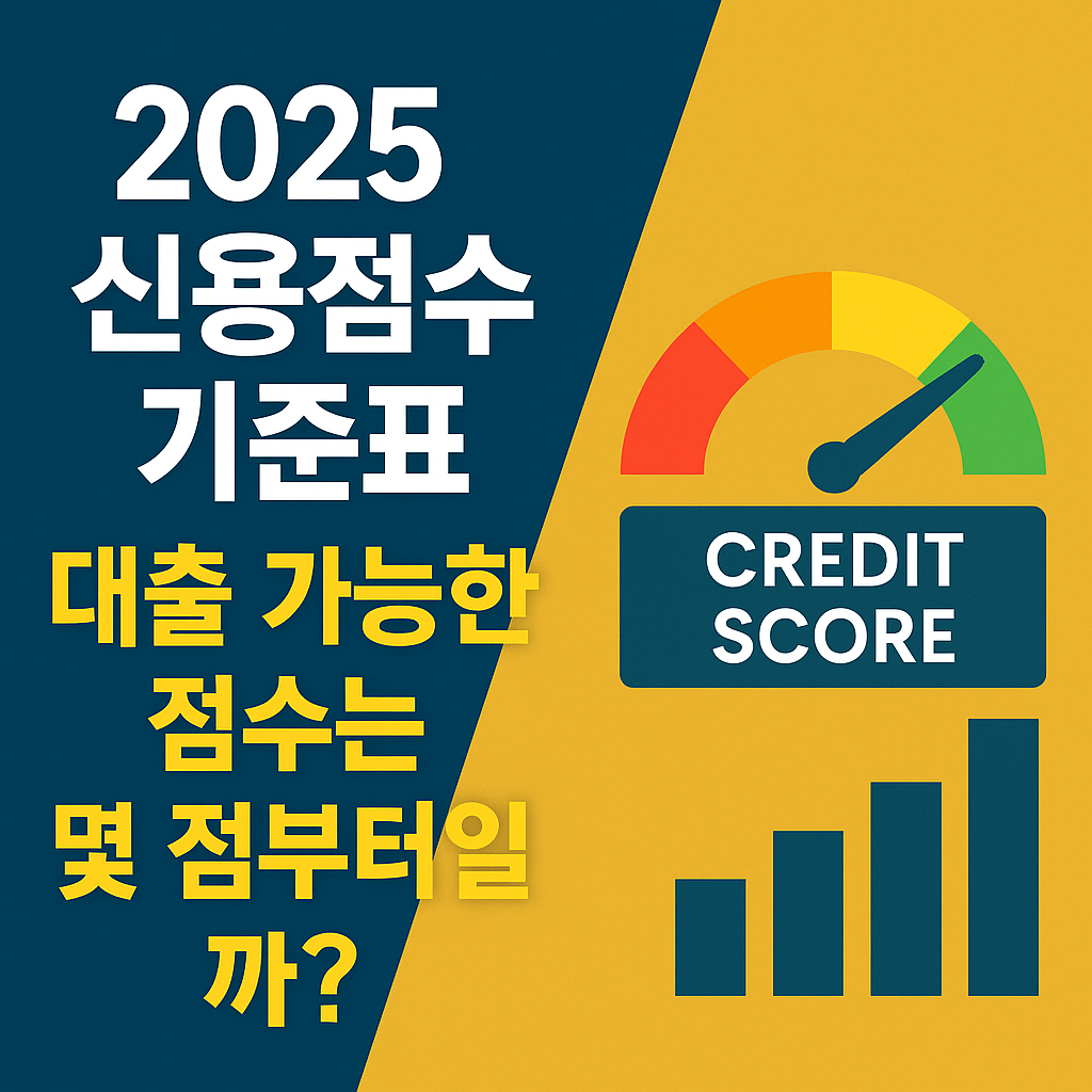 2025 신용점수 기준표, 대출 가능한 점수는 몇 점부터일까?