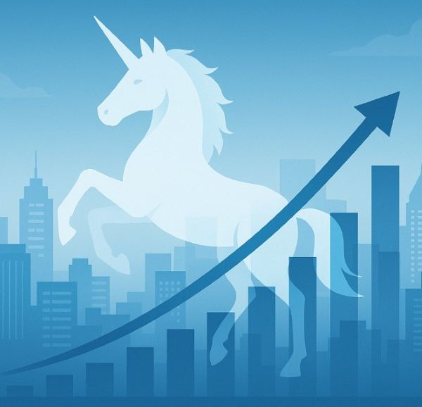 아기유니콘 기업의 성장을 상징하는 일러스트