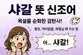 샤갈 뜻 신조어 총정리, 밤티 야르 난리자베스 커터칼퇴 무슨 뜻일까?1