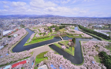 홋카이도의 벚꽃