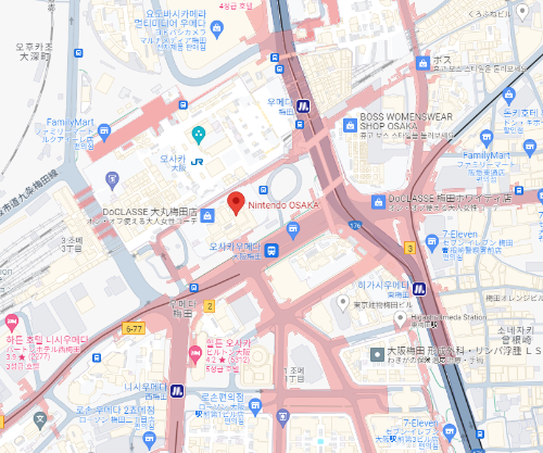 닌텐도 오사카 지도