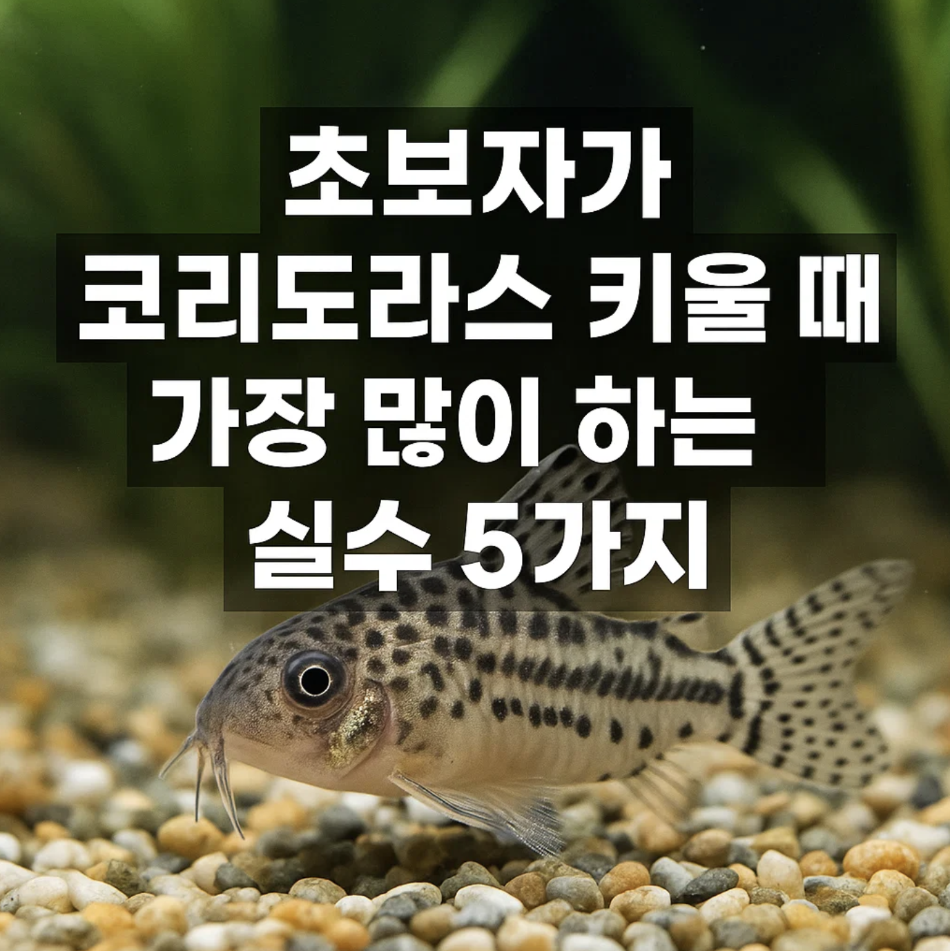 초보자가 코리도라스 키울 때 가장 많이 하는 실수 5가지