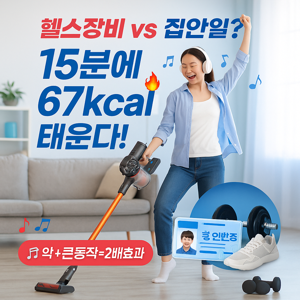 집안일로 다이어트? 15분간 118kcal 태우는 청소 운동법