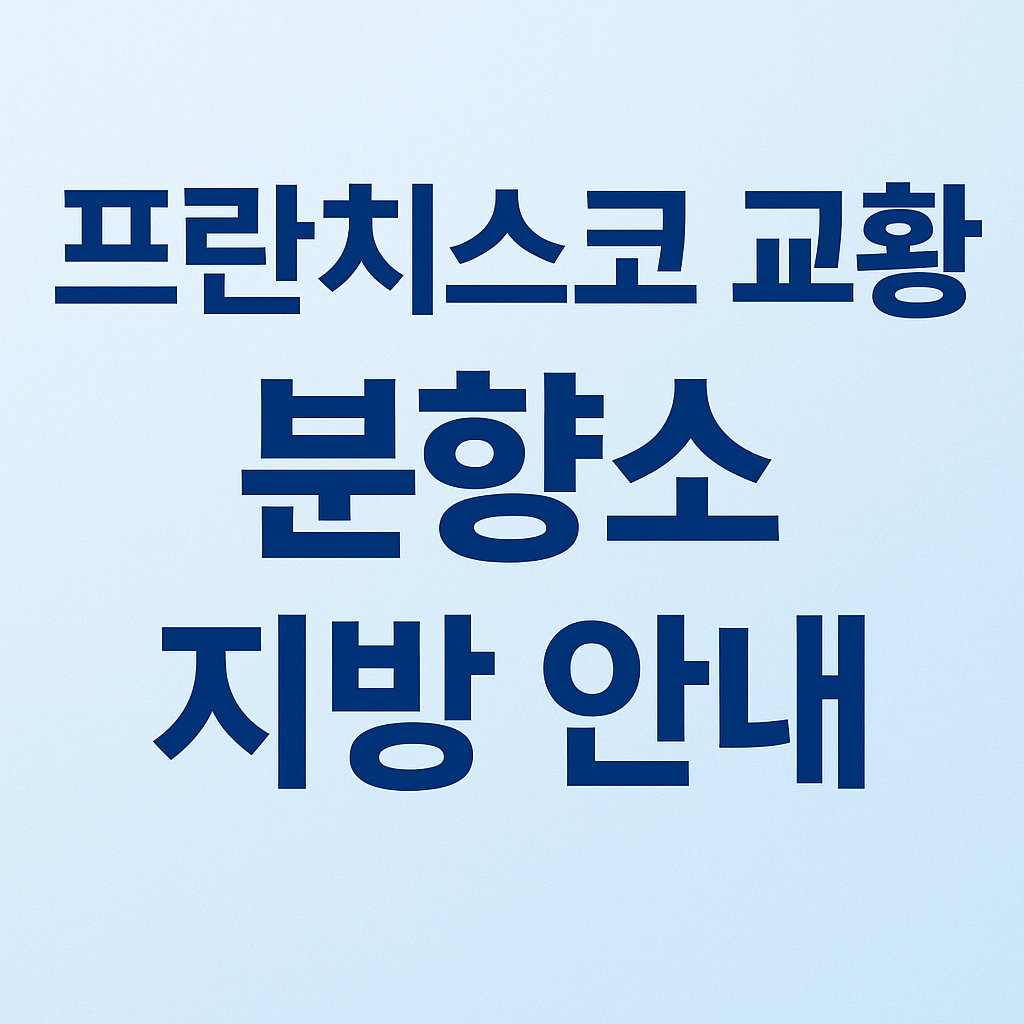 프란치스코 교황 분향소 지방 교구별 위치 관련사진