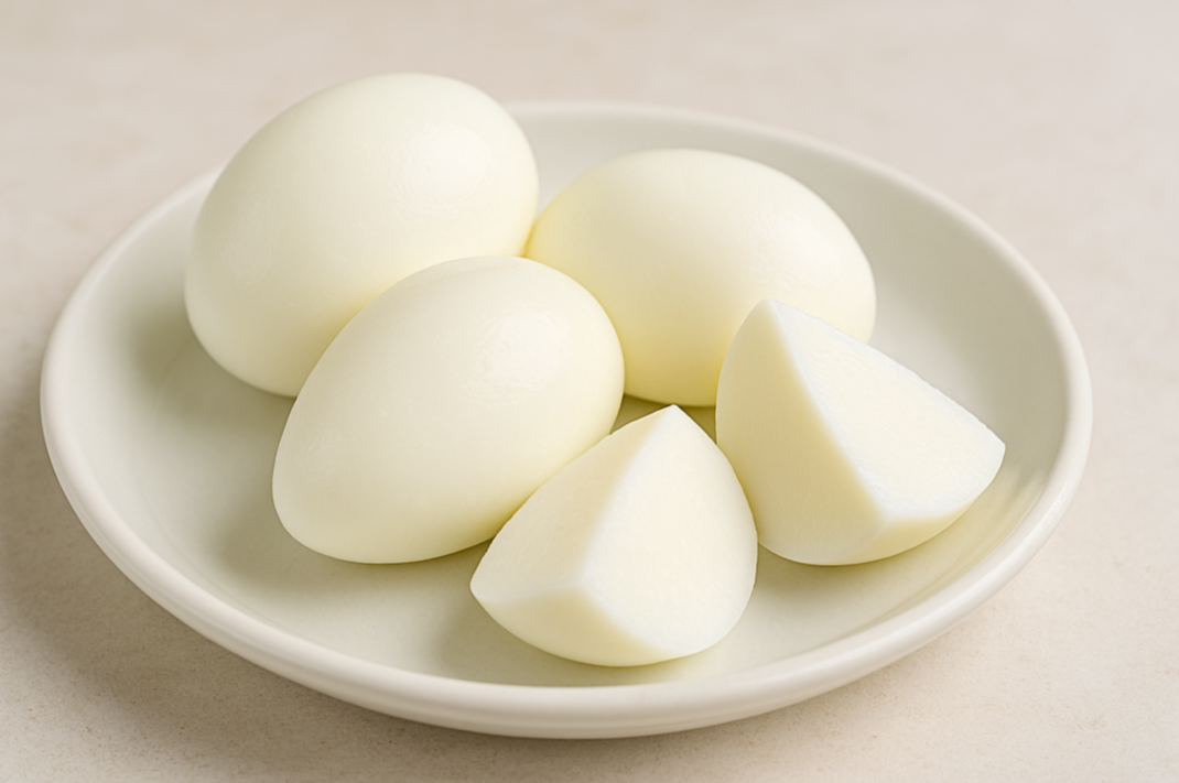 고단백 다이어트 식품 삶은 달걀 흰자만 담긴 봄 간식 이미지