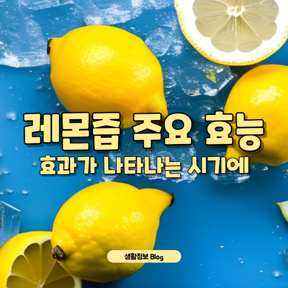 레몬즙의 효과