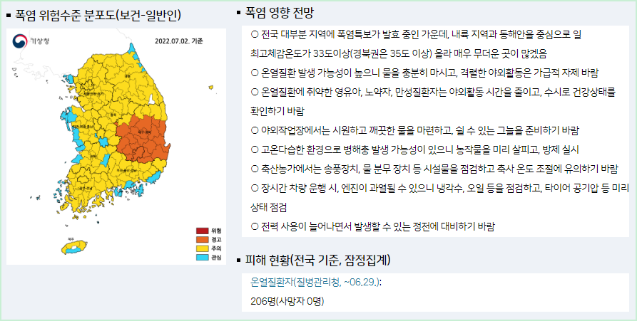 2022년 장마기간