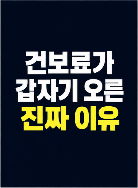 건강보험료가 갑자기 오른 이유 썸네일