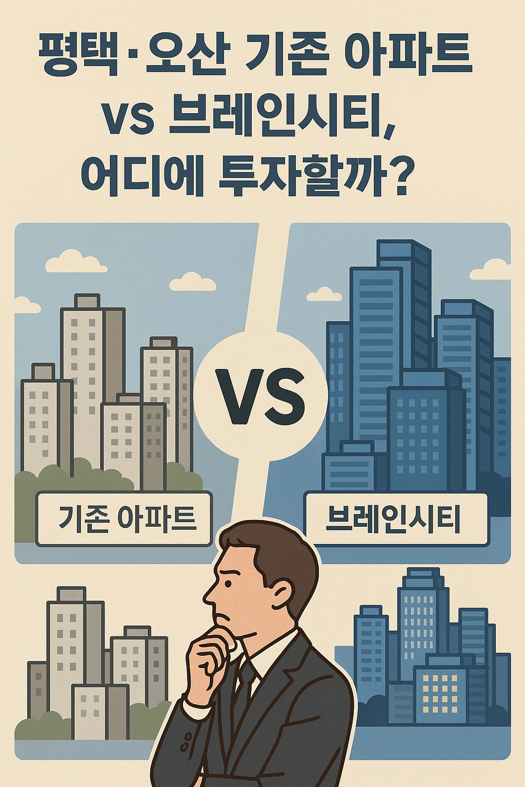 평택&middot;오산 기존 아파트 vs 브레인시티, 어디에 투자할까? 🏙️