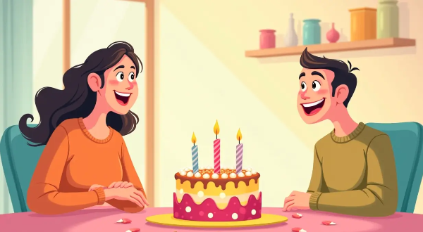 생일축하-케익-남녀