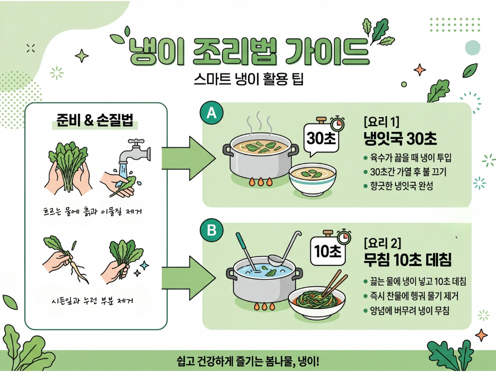 냉이 요리법 냉잇국 만드는 법