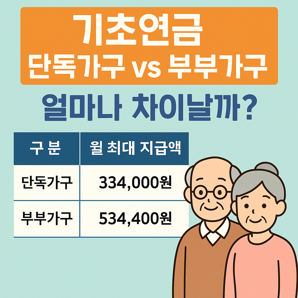 기초연금 단독가구 vs 부부가구