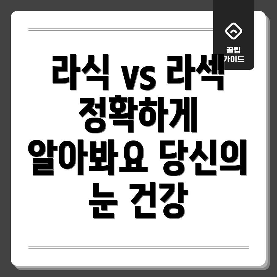 라식과 라섹의 차이점