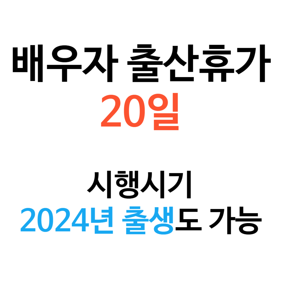배우자 출산휴가 20일