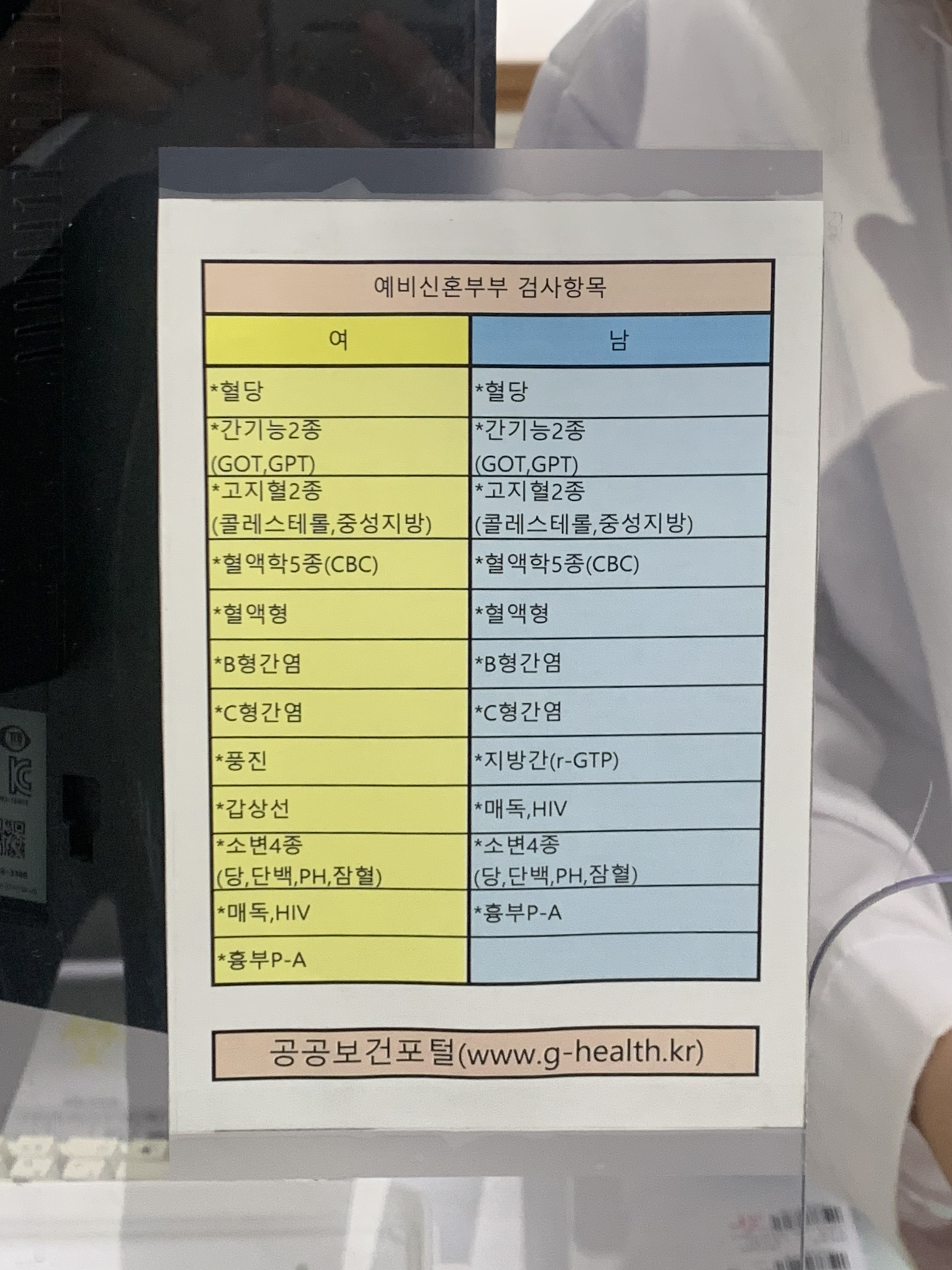 화성시 동탄 보건소 신혼부부 건강검진 산전검사 신청 방법, 검사항목