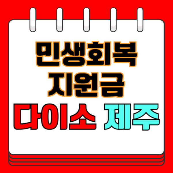 민생회복 지원금 다이소