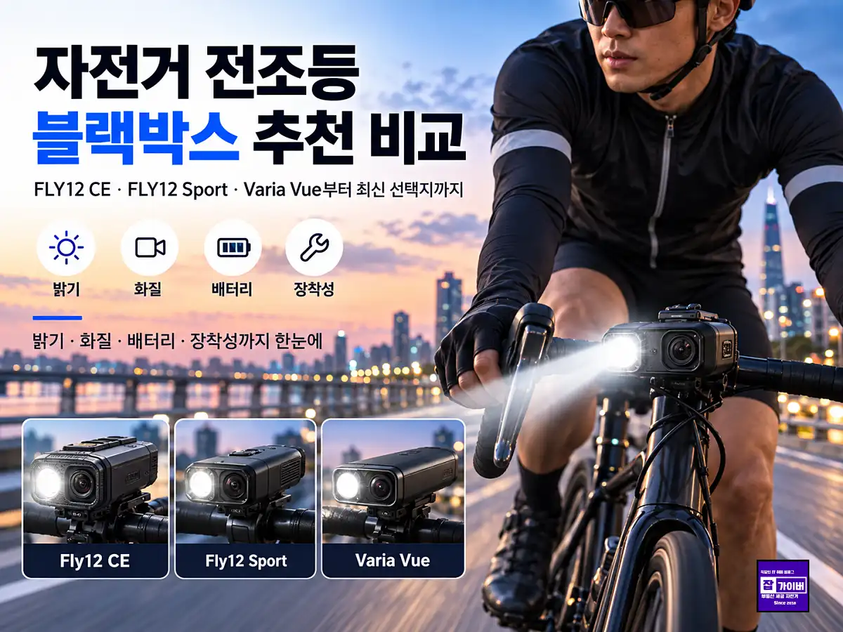 자전거 전조등 블랙박스 추천 FLY12 Sport Garmin Varia Vue DVF100 비교